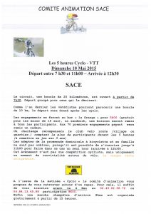 Flyer 5 heures cyclo 2015