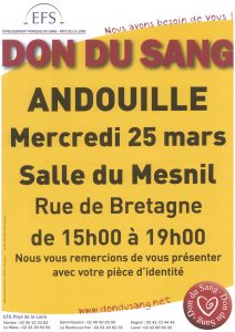 don du sang 25.03.2015 andouillé