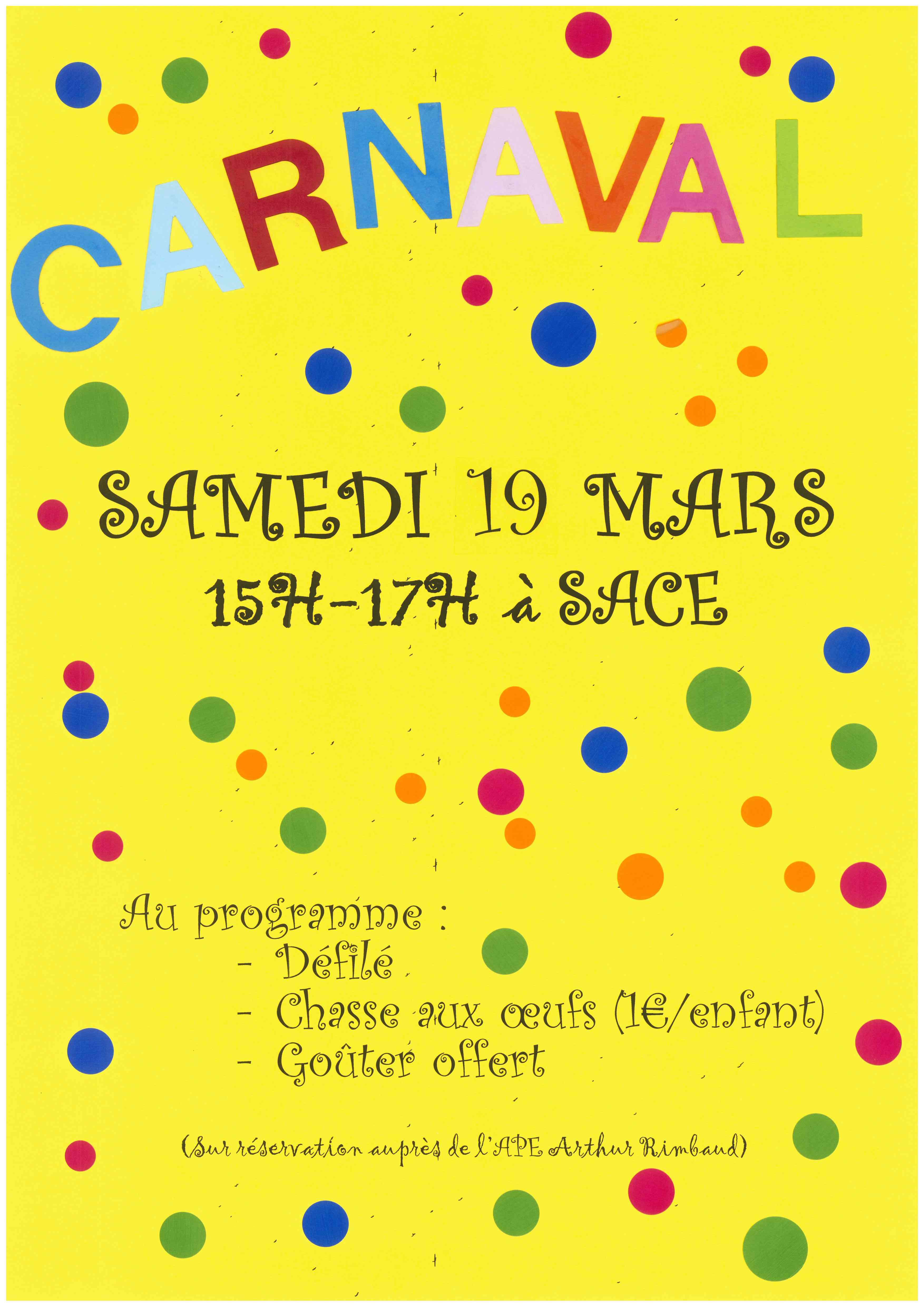 ECOLE SACE Carnaval